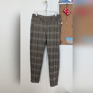 Camel plaid slacks Large